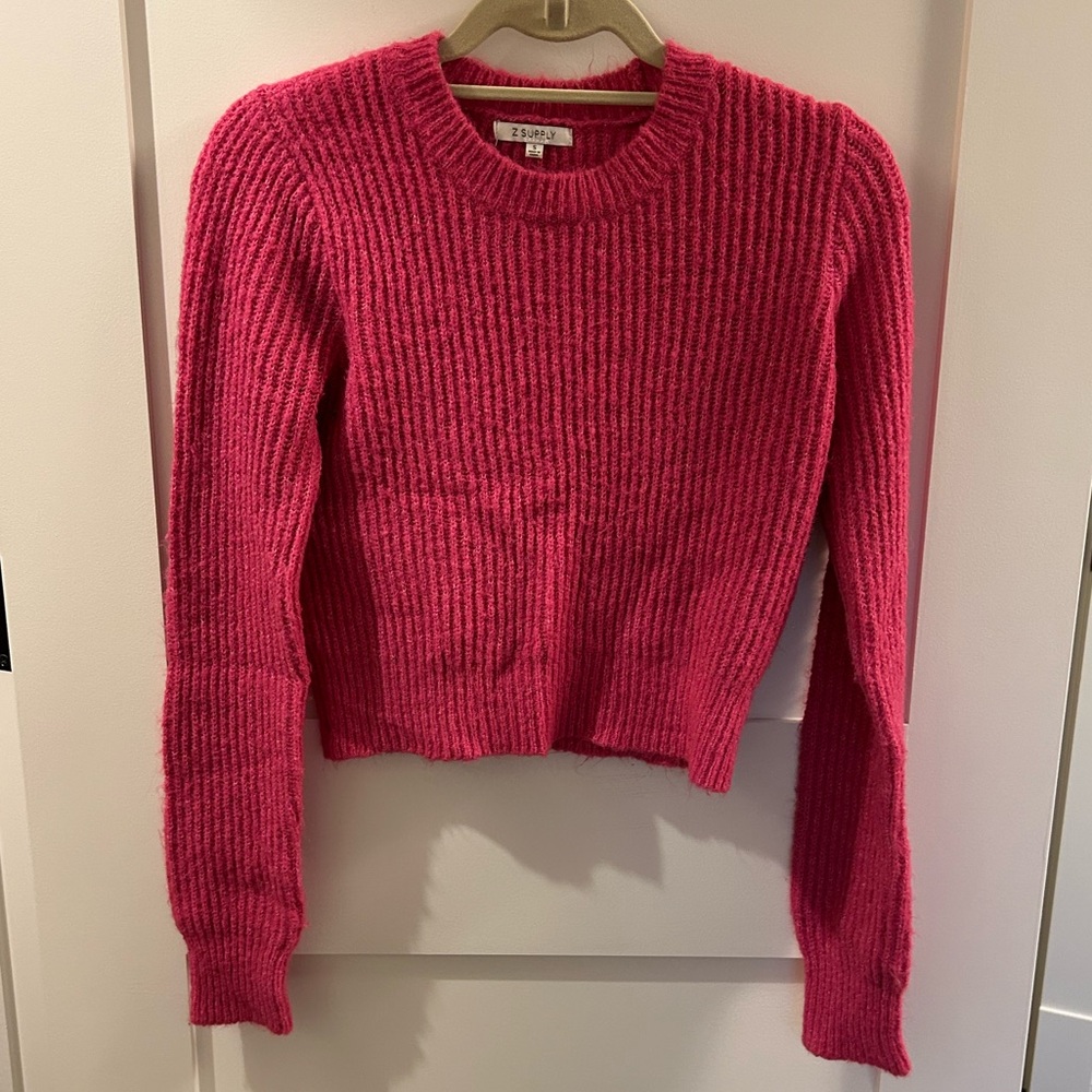 Z supply pink sweater size small